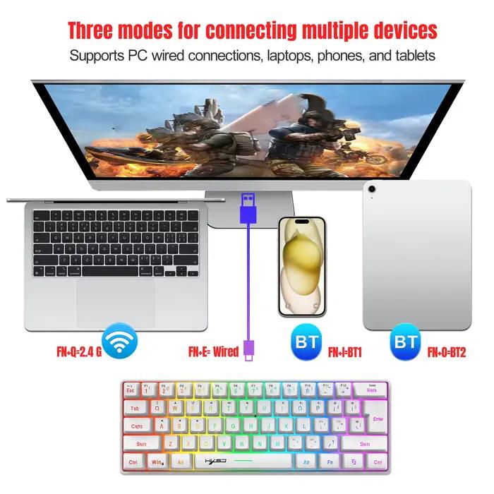 Clavier de jeu sans fil 60%