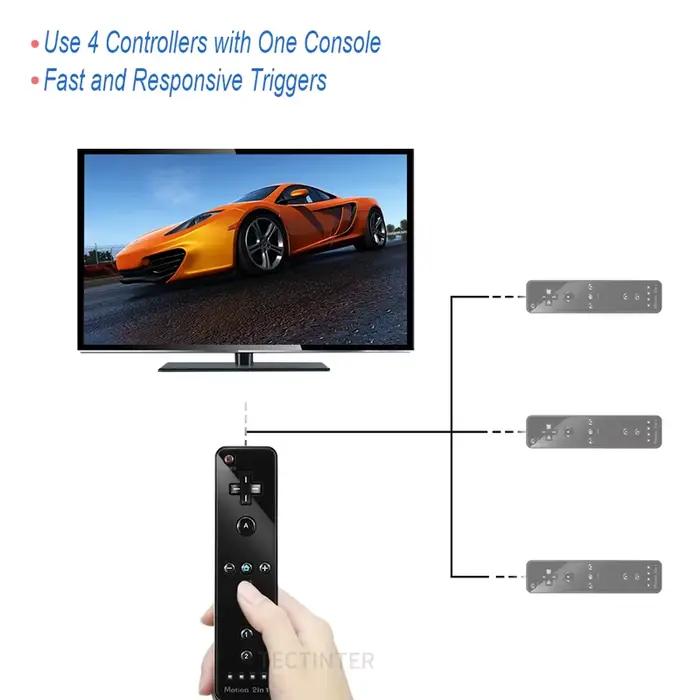 Manette 2 en 1 pour console Nintendo Wii