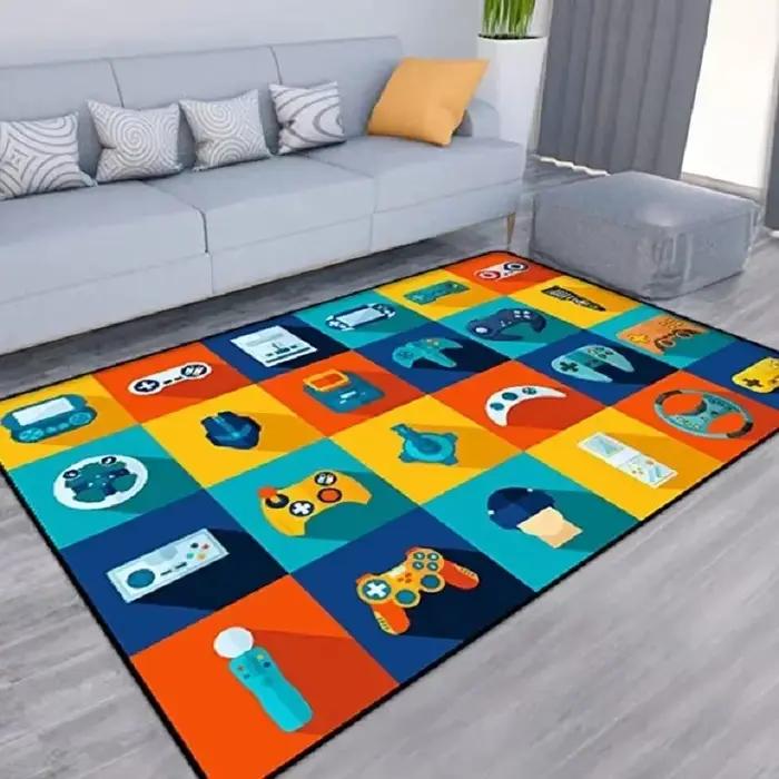 Tapis Esports de jeu noir pour contrôleur et design Pixel