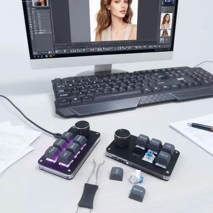 Bouton unique + clavier personnalisable à 6 touches