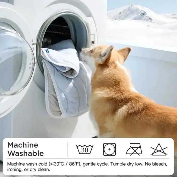 Tapis rafraîchissant pour chien lavable et antidérapant, confortable pour la sieste des chiots en été, pour l'intérieur, l'extérieur, la voiture, la cage, la maison, le sol