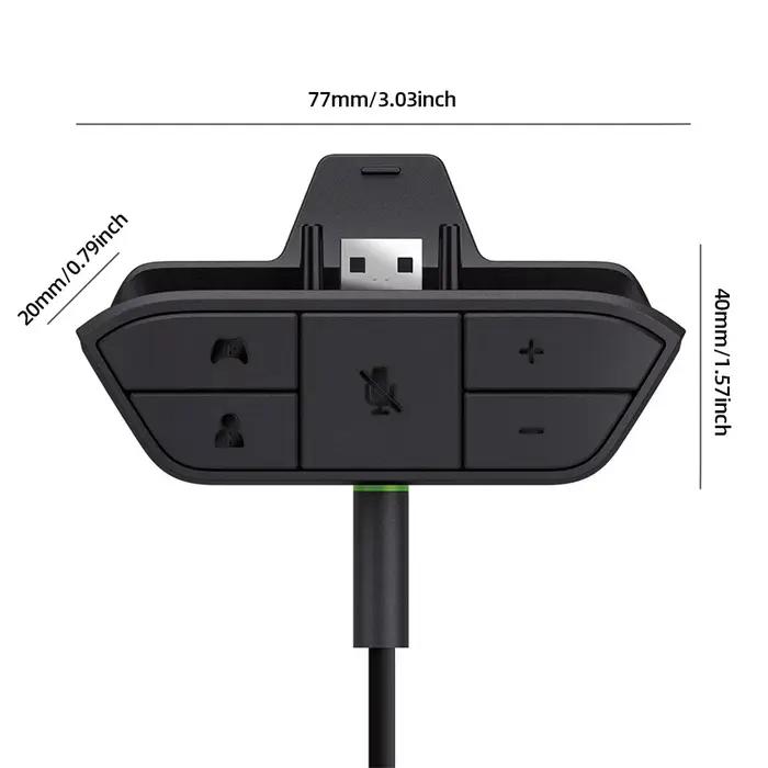 Adaptateur de casque stéréo noir pour Xbox One