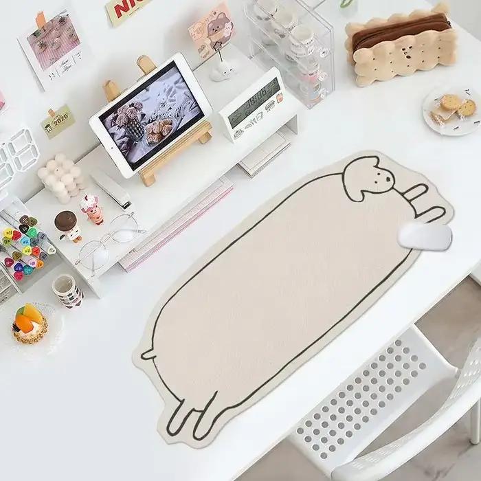 Kawaii tapis de souris Gamer mignon vache grand