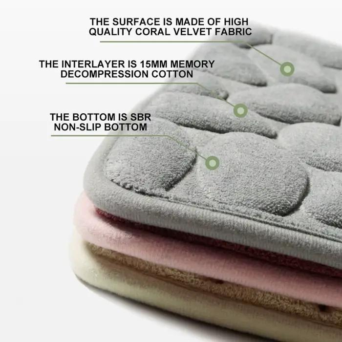 Tapis de bain à Absorption d'eau Durable, paillasson antidérapant pour la maison, lavable, pour salle de bain