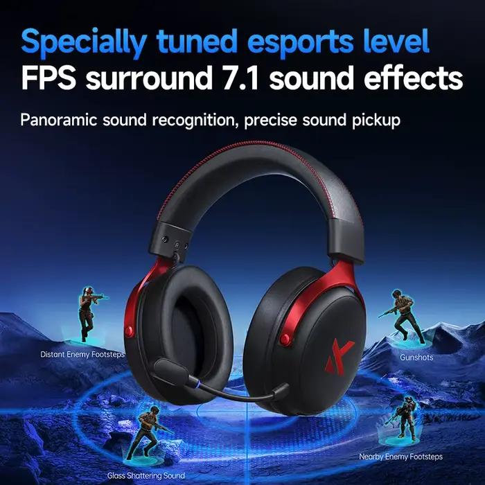 MCHOSE V9 Pro casque de jeu 2.4G BT5.3 sans fil