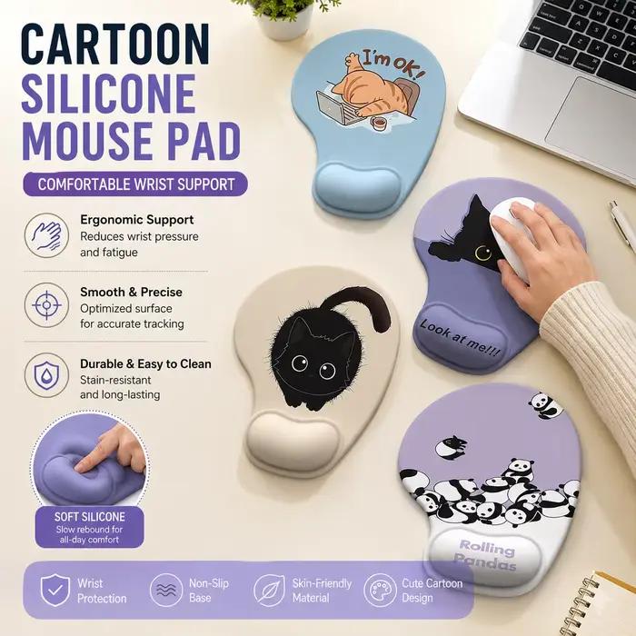 Tapis de souris à motif animalier de dessin animé