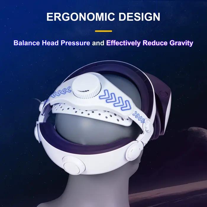 Sangle de tête DEVASO pour PlayStation VR2 support et confort améliorés casque VR compatible avec PS5 VR2 légère à pression réduite ajustement parfait pour jeu intense occasions spéciales