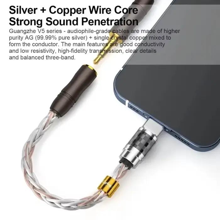 Câbles de convertisseur de casque USB C à Jack femelle 2.5mm 3.5mm 4.4mm