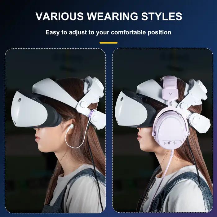 Sangle de tête DEVASO pour PlayStation VR2 support et confort améliorés casque VR compatible avec PS5 VR2 légère à pression réduite ajustement parfait pour jeu intense occasions spéciales
