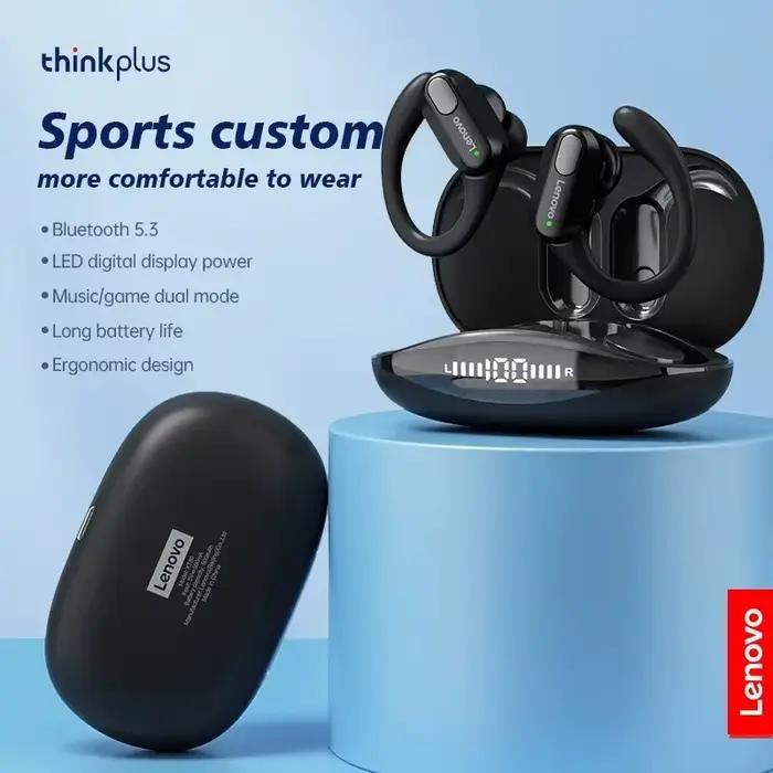 Lenovo XT80 casque sans fil Bluetooth 5.3 écouteurs véritable avec micro bouton contrôle réduction du bruit crochets