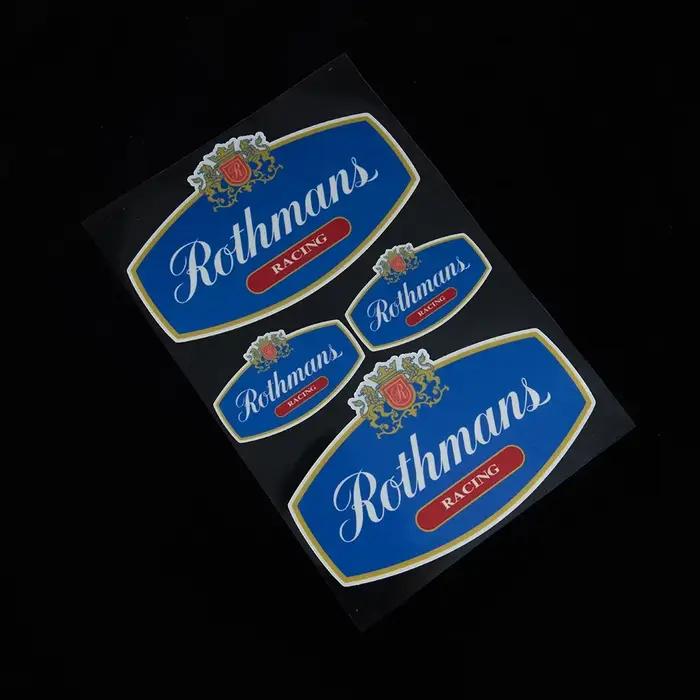 Autocollants de Moto Rothmans Design Exclusif pour Motos Vélos de Course Voitures de Sport Autocollants Résistants à l'Eau et aux Rayures Autocollants Réfléchissants