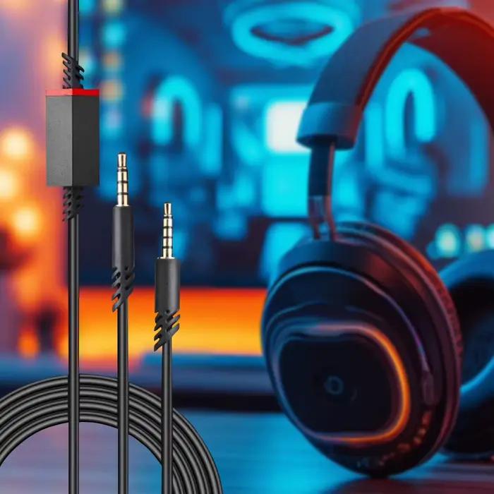 Câble Audio Muet En Ligne Pour Casques De Jeu Astro A10 A30 A40 A40TR A50 Câble De Console Audio Pour Contrôleur PS5 PS4 Haute Qualité Sonore Durabilité Supérieure Longueur Optimisée Expérience Audio Immersive Occasions De Jeu