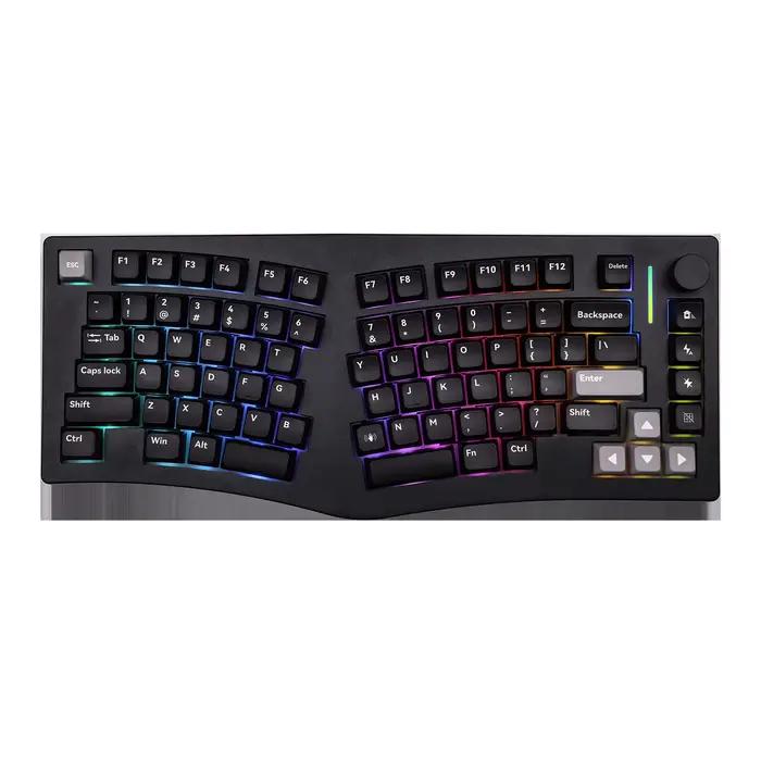 Feker Alice75 QMK/VIA Alice disposition joint en aluminium échange à chaud filaire/Bluetooth/2.4GHz clavier mécanique sans fil pour Win