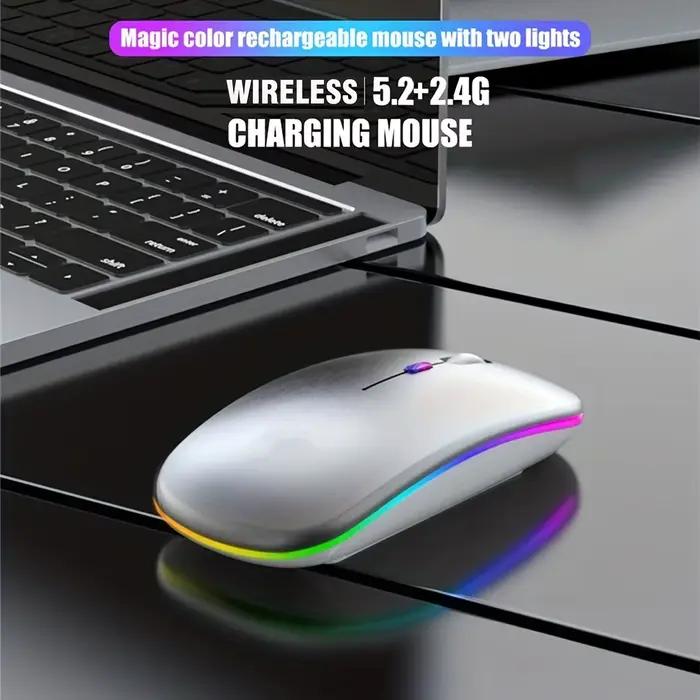 Souris Bluetooth sans fil avec adaptateur type-c vers USB