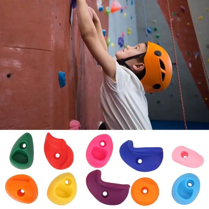 Poignées Murales Multiétirables pour l'Escalade, Couleur Fuchsia, Grande Durée de Vie, Idéale pour l'Entraînement en Plein Air