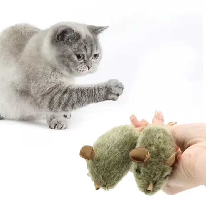 Souris en peluche à mâcher pour chat