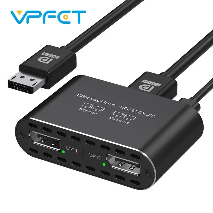 Répartiteur Displayport vers double moniteurs DP 4K @ 120Hz HDMI 4K @ 60Hz 1 entrée 2 sorties affichage étendu avec Windows Vista Linux Mac VPFET