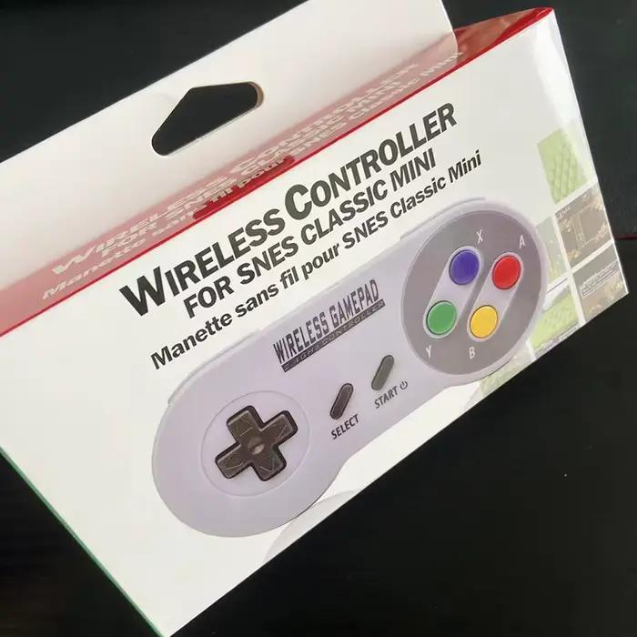 2 contrôleur de jeu récepteur sans fil bouton coloré 2.4G manette Joypad Joystick Compatible pour SNES Mini PC Windows NS Switch