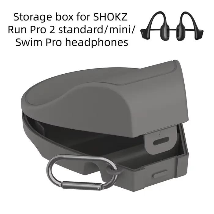 Étui rigide de protection portable pour écouteurs SHOKZ Run Pro 2 Standard Mini Swim Pro boîte de rangement anti-poussière et résistante aux chocs occasions spéciales sportives et activités aquatiques