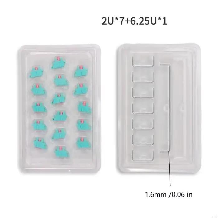Pack 8 stabilisateurs plaque d'acier POM pour claviers mécaniques silencieux