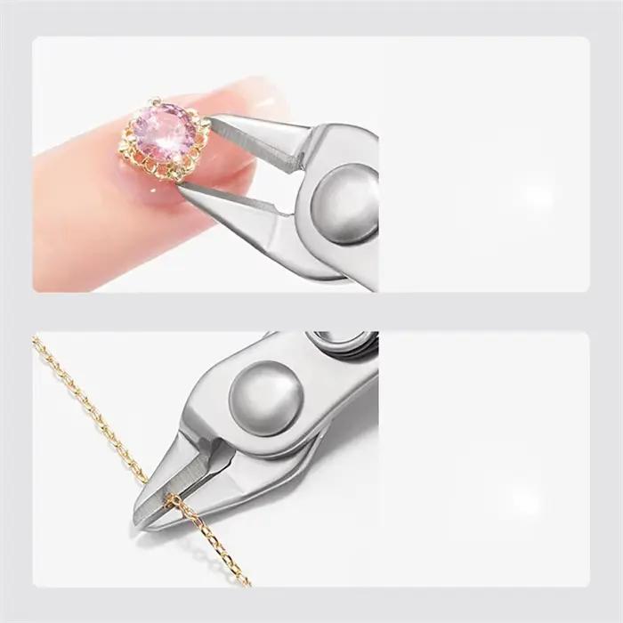 Pince à retrait de diamant à nez plat, nouveau modèle, coupe de chaîne en métal, bijoux en Zircon, coupe haute Force, petite tondeuse pour Removin