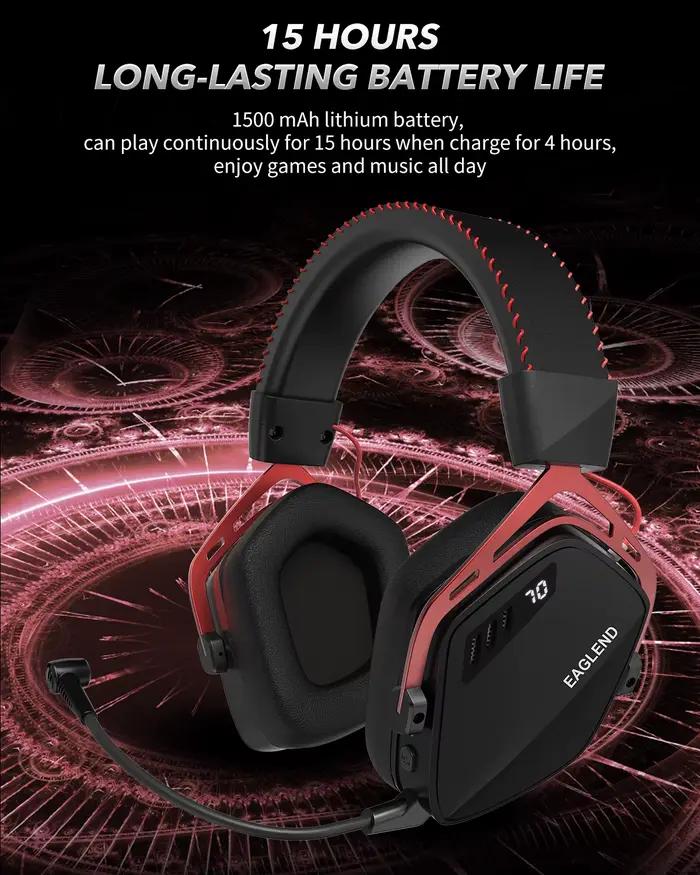 Casque de jeu Esports pour PS5 PS4 XBOX PC Mac 2.4GHz Ultra-basse latence Ai suppression du bruit
