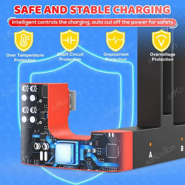 Station de charge rapide pour manettes Switch 2 avec indicateur LED – Accessoires de jeu