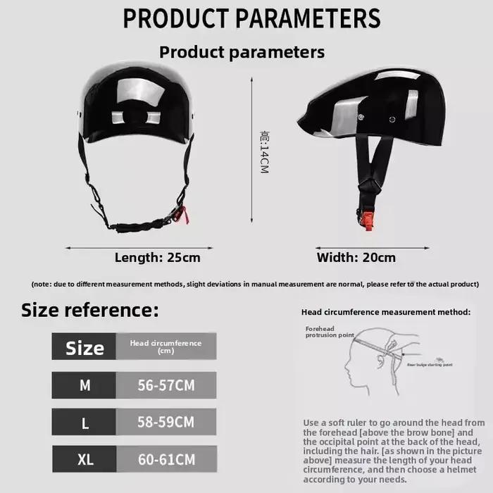 Casque de moto demi-coque respirant pour adultes, idéal pour le skateboard, pour hommes et femmes