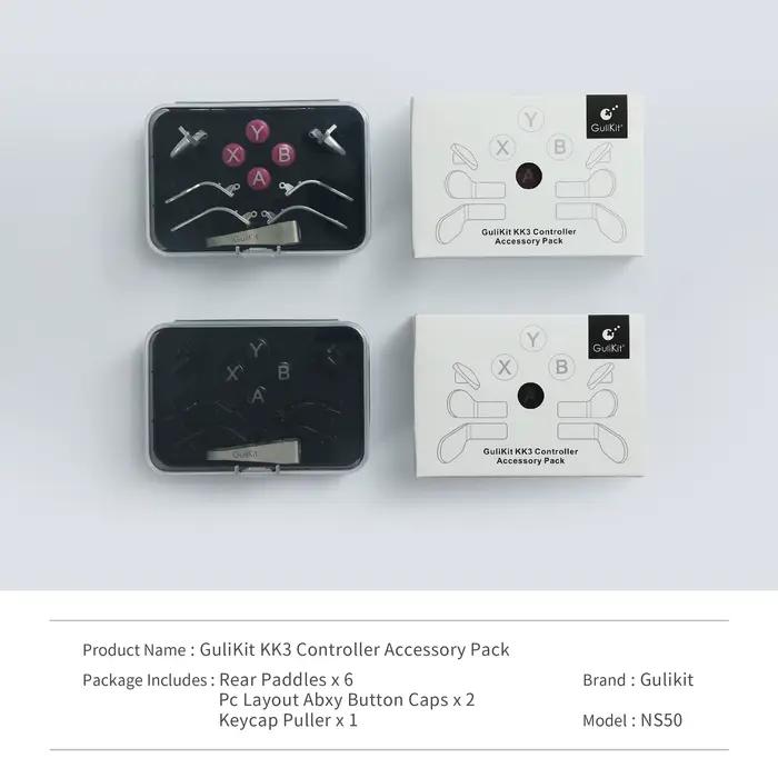 Pack d'accessoires de contrôleur GuliKit KK3 avec 6 palettes arrière