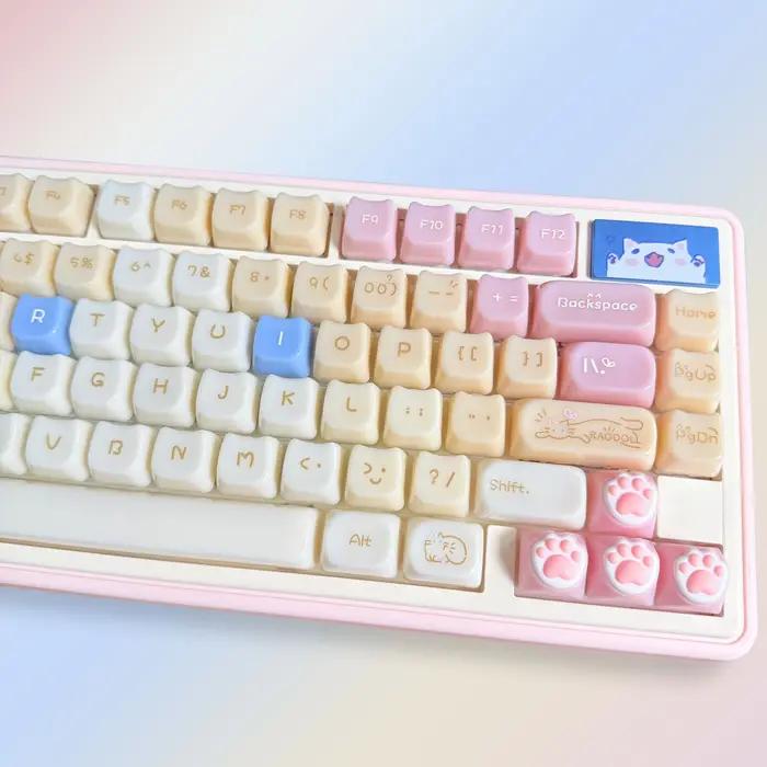 Candy Ragdoll chat mignon Keycaps PC MAO profil ensemble complet avec oreilles