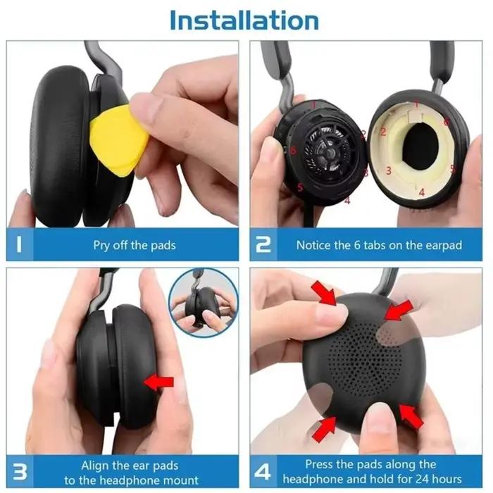 Coussinets d'oreille de remplacement QuickFit pour écouteurs Jabra Evolve2 65 UC
