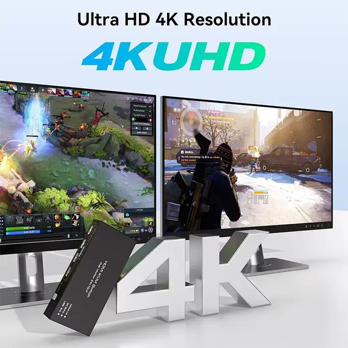Commutateur KVM HDMI DisplayPort pour moniteur touristique