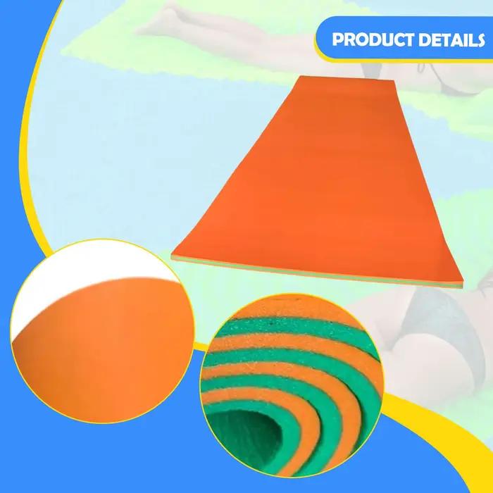 Tapis flottant d'eau 5,9 pieds x 1,8 pieds, matelas enroulable en mousse pour piscine haute densité, pour jouer, fête sur le lac, piscine, plage