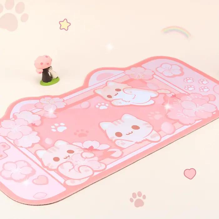 Kawaii animaux clavier de bureau tapis de souris grand