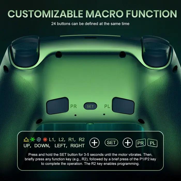 Manette de jeu sans fil RGB pour Playstation 5/PS5/PS5 Pro/Slim/PC