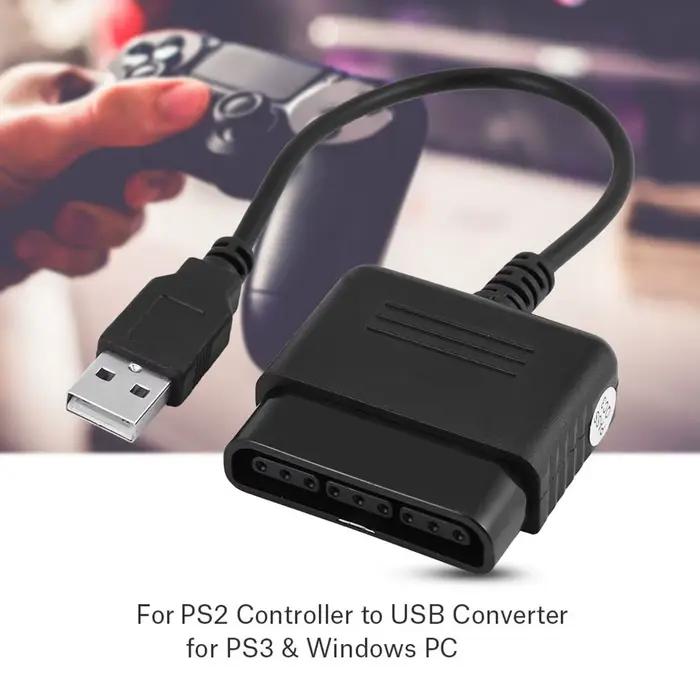 Adaptateur convertisseur USB pour manette Sony Playstation 2 PS2 pour PS3 et PC Windows
