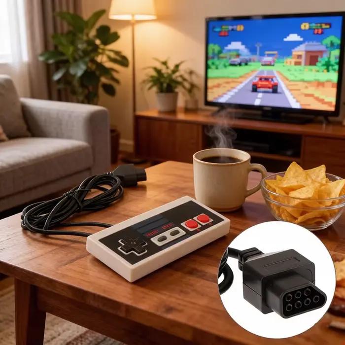 NOUVEAU 2026 – Manette filaire 1 pièce pour console de jeu rétro NES FC 8 bits – Accessoire classique pour lecteur de jeux vidéo