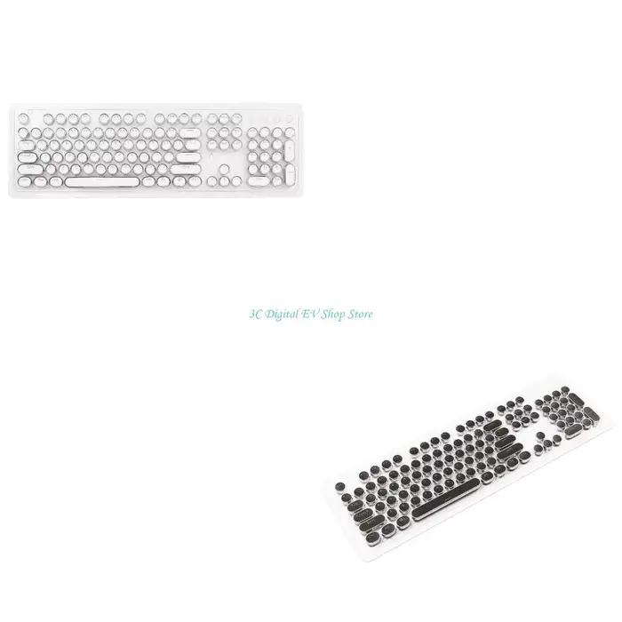 Clavier mécanique rétro E74D, machine à écrire à points, sans fil, 104 touches