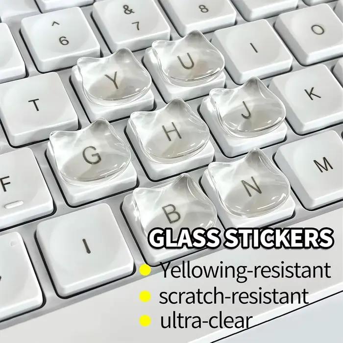 24 autocollants pour clavier pour les utilisateurs ayant des ongles longs