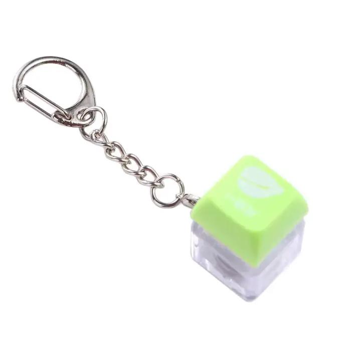 LED en bois poisson clavier porte-clés ABS