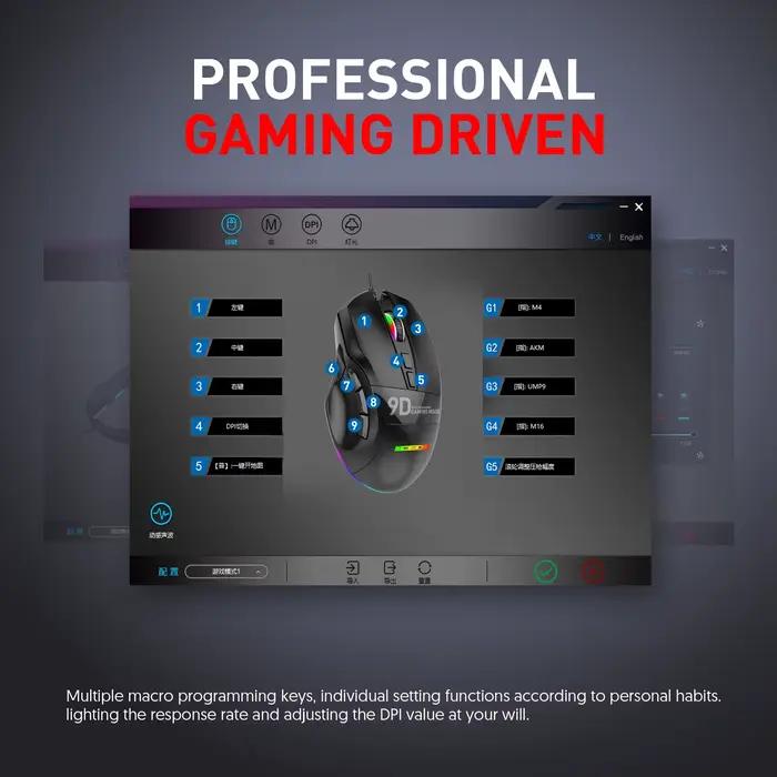 Souris de jeu à programmation macro