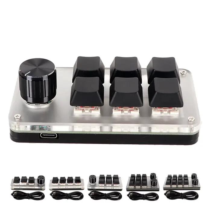Mini clavier USB ergonomique avec interrupteur rouge