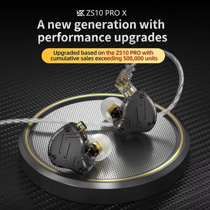 KZ ZS10 PRO X HIFI basse métal hybride dans l'oreille écouteur Sport suppression de bruit casque écouteurs KZ ZSN PRO AS16 PRO AS12 ZSX ZEX