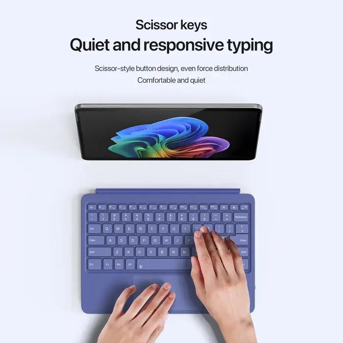 Clavier Bluetooth PULUZ pour Microsoft Surface Pro 12 pouces, clavier rétro-éclairé multicolore, clavier multifonctionnel avec support pour ordinateurs de bureau et portables, clavier de jeu pour occasions spéciales