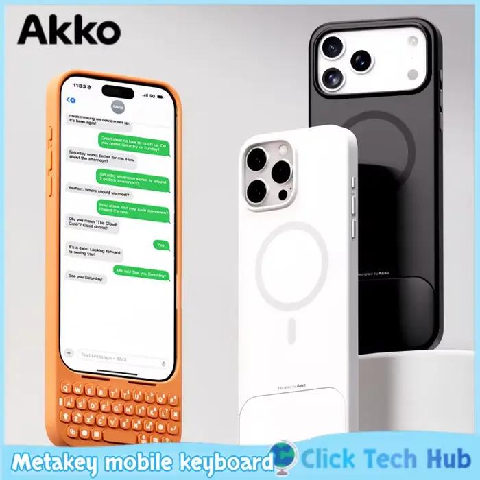 Akko Metakey clavier Mobile Plug And Play rétro-éclairé clé contrôlée Page retournement pour Iphone 16/17 Promax coque de protection pour téléphone