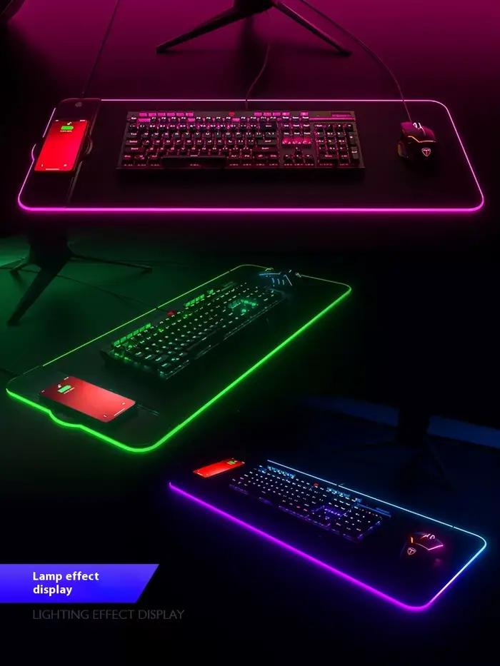 Tapis de souris RGB à chargement sans fil