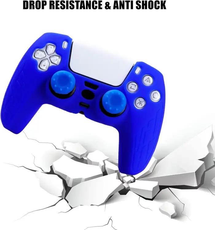 Pour manette PS5, 1 coque antidérapante avec 10 poignées de joystick