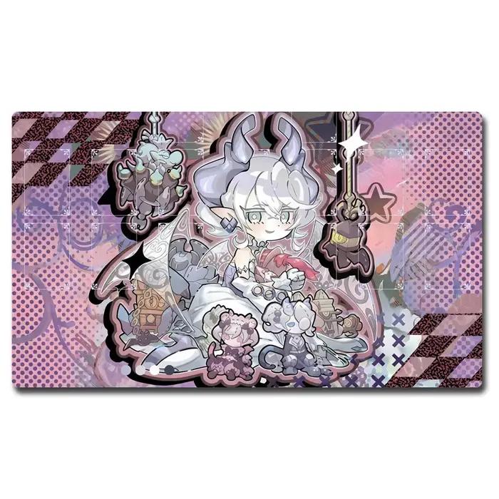 Superbe tapis de jeu Labyrinthe du Château d'Argent style Chibi Yu-Gi-Oh!