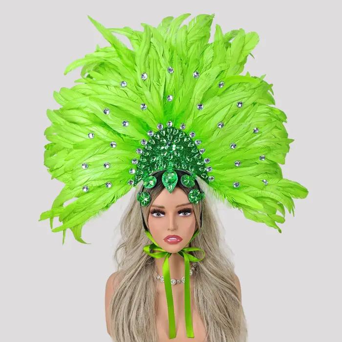 Accessoires de costume pour bal de promo et carnaval, coiffe en plumes artificielles, accessoires pour cheveux, accessoires de personnage pour défilé d'Halloween, accessoires de cosplay