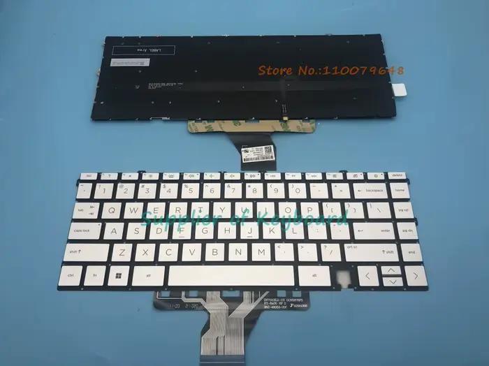 Nouveau clavier anglais pour ordinateur portable HP Envy 13-AY 13-AY0000 13-AY0007CA 13-AY0008CA 13-AY0055CL rétro-éclairé argent/bleu foncé